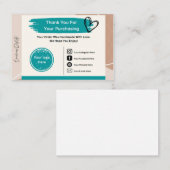 Afdrukbaar Hartelijk dank voor bedrijfsmatige sjab Visitekaartje (Voorkant / Achterkant)