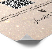 Afdrukbaar Honeymoon Fund Sign Cash Honeymoon Wish Poster (Hoek)