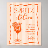 Afdrukbaar Italiaans Spritz Station-drankbord Poster (Voorkant)