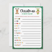 Afdrukbaar Kerstspel | Kerst Emoji Game Feestdagenkaart (Voorkant)