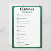 Afdrukbaar Kerstspel | Kerst Emoji Game Feestdagenkaart (Achterkant)