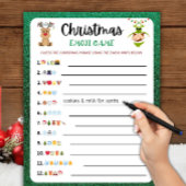 Afdrukbaar Kerstspel | Kerst Emoji Game Feestdagenkaart