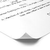 Afdrukbaar menu Bindbalken voor bruiloft Poster (Hoek)