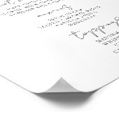 Afdrukbaar Modern Minimaal Script Hot Cacao Bar Te Poster (Hoek)