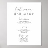 Afdrukbaar Modern Minimaal Script Hot Cacao Bar Te Poster (Voorkant)