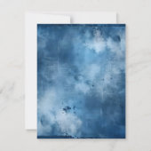 Afdrukbaar Noodlijdend Inkt Blauw Scrapbook Paper Kaart (Achterkant)