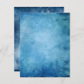Afdrukbaar Noodlijdend Inkt Blauw Scrapbook Paper Kaart (Voorkant / Achterkant)