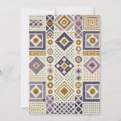 Afdrukbaar paars & goud Scandinavische geometrisch Kaart (Voorkant)