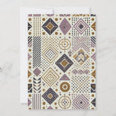 Afdrukbaar paars & goud Scandinavische geometrisch Kaart (Achterkant)