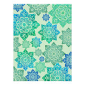 Afdrukbaar Poster met groene en blauwe medaillons (Voorkant)