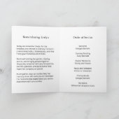 Afdrukbaar rouwprogramma - Alleen tekst Kaart (Binnen)