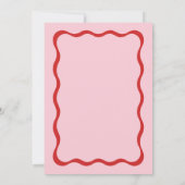 Afdrukbaar Roze Rood Raad Het Bruidsjurk Bruilofts Kaart (Achterkant)