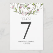 Afdrukbaar Tafelnummer Kerstmis Botanicals (Voorkant)