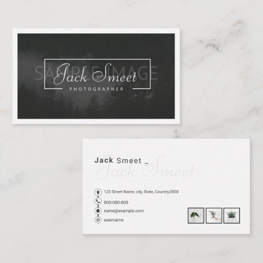 Afdrukbaar Visitekaartje (Voorkant / Achterkant)