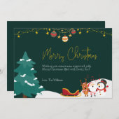 Afdrukbare aangepaste kerst Kaart (Voorkant / Achterkant)