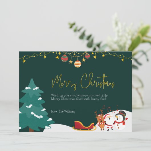 Afdrukbare aangepaste kerst Kaart (Staand voorkant)