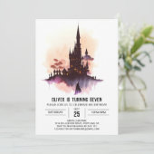 Afdrukbare aangepaste wizard Uitnodiging voor verj (Staand voorkant)