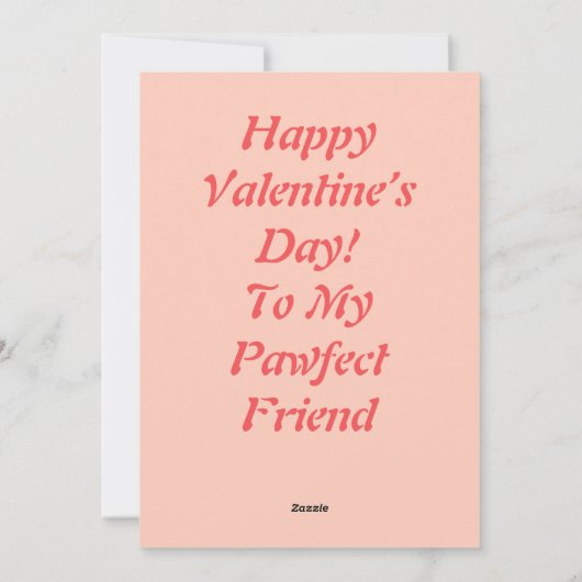 Afdrukbare aanpasbare retro Valentijnsdag Puppy Feestdagenkaart (Achterkant)