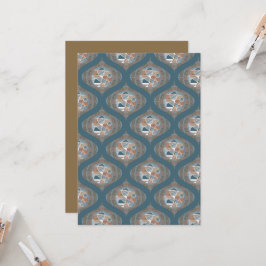 Afdrukbare Abstracte Accent Dot Mandala Retro Ogee Kaart
