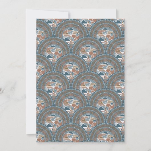 Afdrukbare Abstracte Accent Mandala Art Deco Scall Kaart (Voorkant)