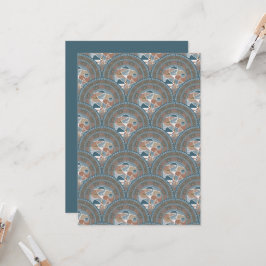 Afdrukbare Abstracte Accent Mandala Art Deco Scall Kaart