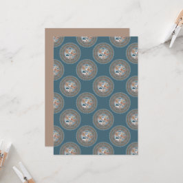 Afdrukbare Abstracte Accent Polka Dot Mandala Kaart