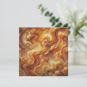 Afdrukbare Autumnal Marble Gold & Sinaasappel Scra Kaart (Staand voorkant)