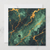 Afdrukbare Autumnal Marble Green Forest Scrapbook Kaart (Voorkant)