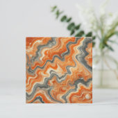 Afdrukbare Autumnal Marble Pumpkin Spice Scrapbook Kaart (Staand voorkant)