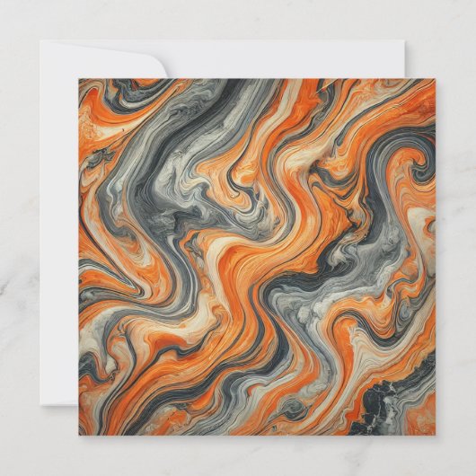 Afdrukbare Autumnal Marble Pumpkin Spice Scrapbook Kaart (Achterkant)