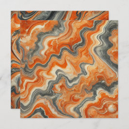 Afdrukbare Autumnal Marble Pumpkin Spice Scrapbook Kaart