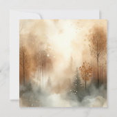 Afdrukbare Autumnal Waterverf Forest Scrapbook Kaart (Achterkant)