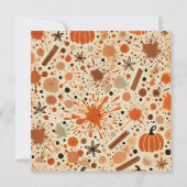 Afdrukbare Autumnal Waterverf Pompoenen Scrapbook Kaart (Achterkant)