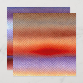 Afdrukbare Autumnal Waterverf Sunset Scrapbook Kaart