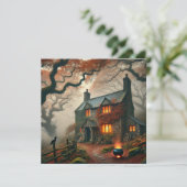 Afdrukbare Autumnal Whimsigoth Cottage Scrapbook Kaart (Staand voorkant)