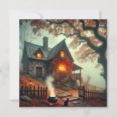 Afdrukbare Autumnal Whimsigoth Cottage Scrapbook Kaart (Achterkant)