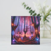 Afdrukbare Autumnal Whimsigoth Forest Scrapbook Kaart (Staand voorkant)