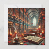 Afdrukbare Autumnal Whimsigoth Library Scrapbook Kaart (Achterkant)