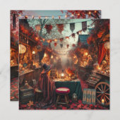 Afdrukbare Autumnal Whimsigoth Market Scrapbook Kaart (Voorkant / Achterkant)