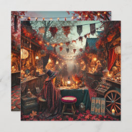 Afdrukbare Autumnal Whimsigoth Market Scrapbook Kaart