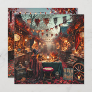 Afdrukbare Autumnal Whimsigoth Market Scrapbook Kaart