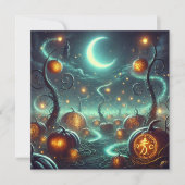 Afdrukbare Autumnal Whimsigoth Pumpkins Scrapbook Kaart (Voorkant)