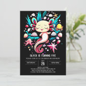 Afdrukbare Axolotl Custom Verjaardag Kaart (Staand voorkant)