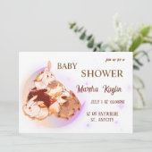 Afdrukbare baby shower uitnodiging (Staand voorkant)