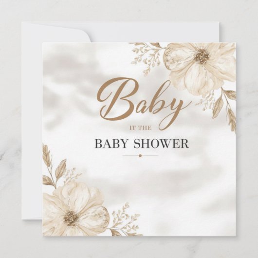Afdrukbare babyshowerkaart kaart (Voorkant)
