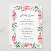 Afdrukbare Berry Surround Vakantie Menu Kaart (Voorkant)
