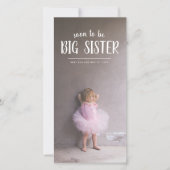 Afdrukbare Big Sister Zwangerschap Foto Mededeling Aankondiging (Voorkant)