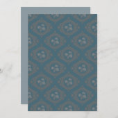 Afdrukbare Blauwgroen wandtapijt Rococo Mandala Og Kaart (Voorkant / Achterkant)