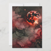 Afdrukbare Bloed Maan Glow Alcohol Ink Scrapbook Kaart (Voorkant)