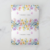 Afdrukbare Bloemen Dank u kaart Instant Download (Binnen)